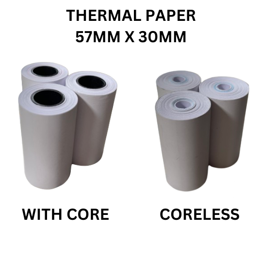 57MM x 30MM Thermal Paper Roll used for POS 58MM Thermal Printer Thermal Paper