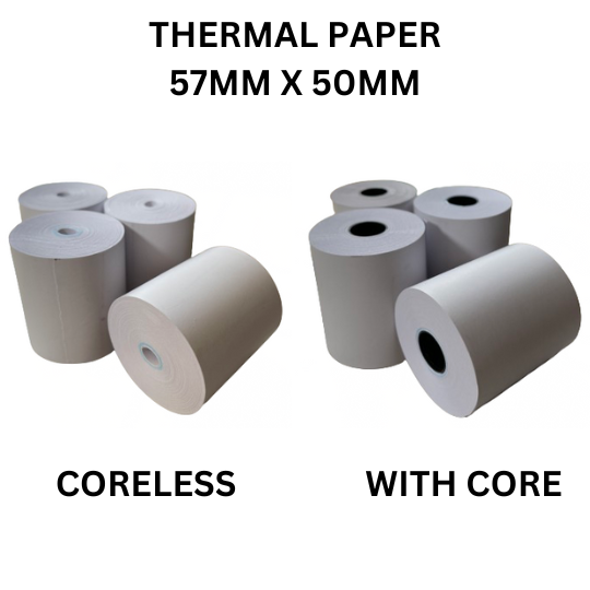 57MM x 50MM Thermal Paper Roll applicable/fit for POS 58MM
