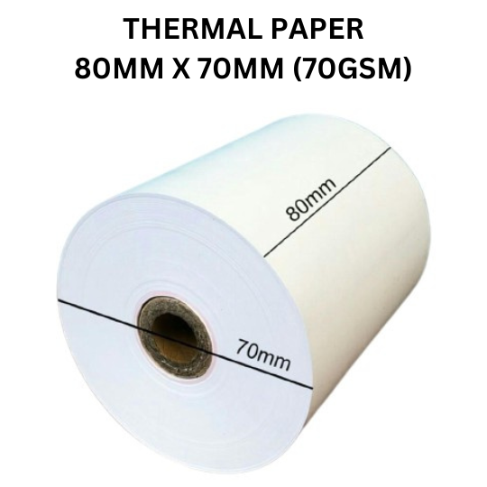 80mm x 70mm (70gsm) POS Receipt Thermal Paper for 80mm Bluetooth/USB Thermal Printer/Gprinter