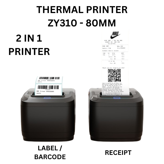 ZY310 80mm Thermal and Label Printer, POS Printer Zywell Printer (USB Connection Only)